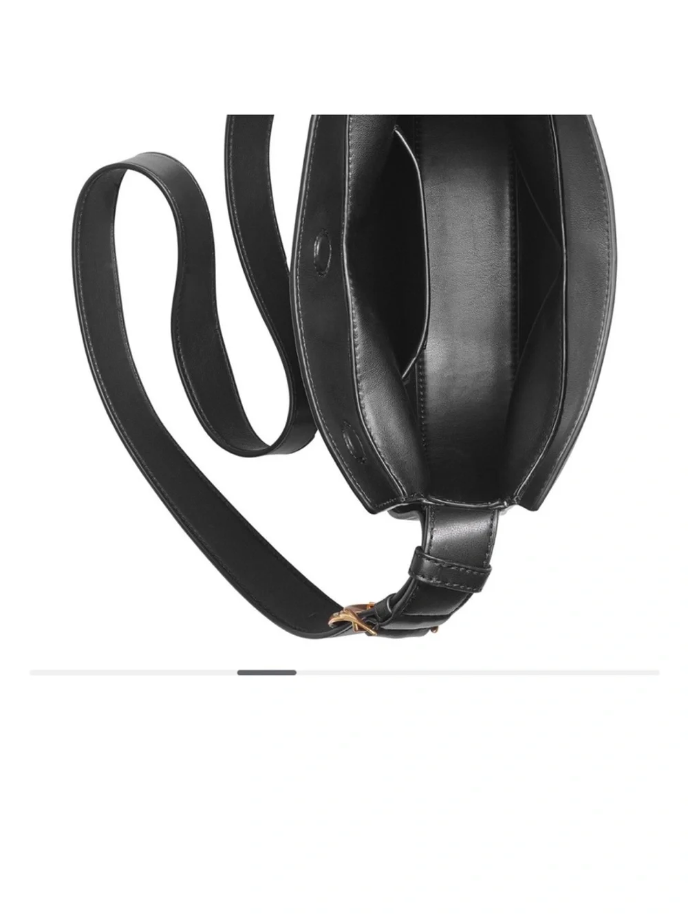 Donna Karan newyork Black Leather Crescent Shoulder /crossbody bag with dust bag